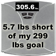 305 Lbs, lost 1 lb last week