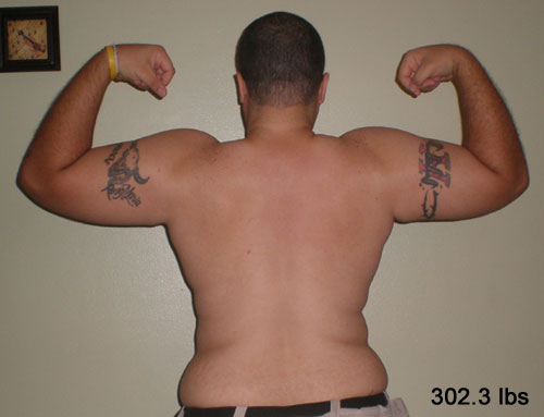 Back shot at 302.3 lbs